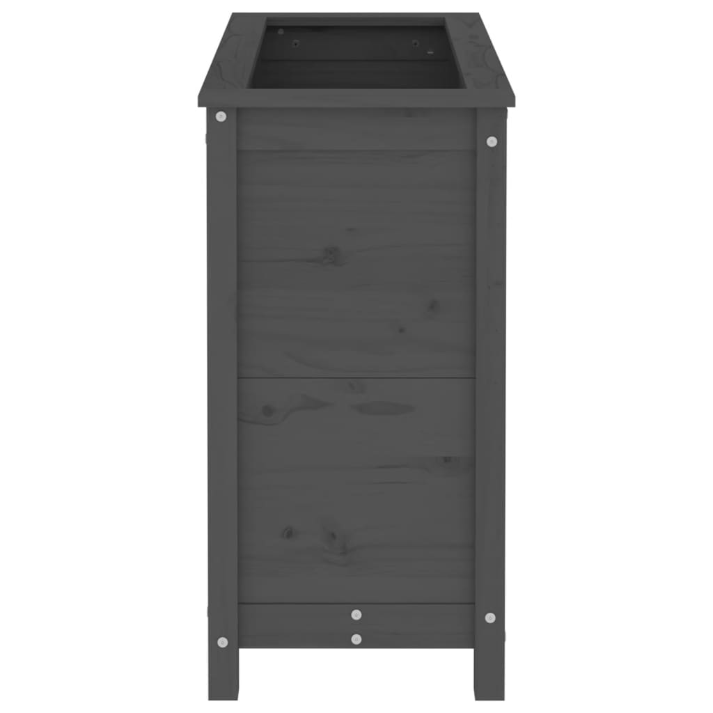 vidaXL Fioriera da Giardino Grigia 82,5x40x78cm Legno Massello di Pino