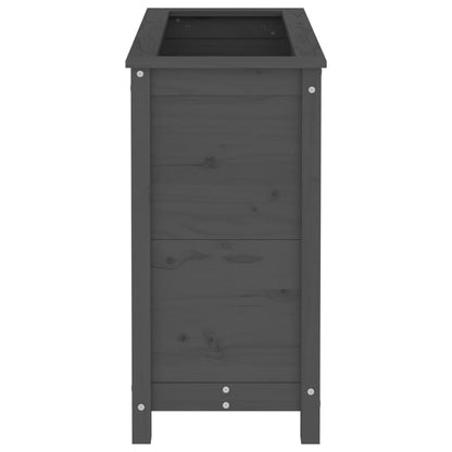 vidaXL Fioriera da Giardino Grigia 82,5x40x78cm Legno Massello di Pino