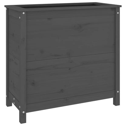 vidaXL Fioriera da Giardino Grigia 82,5x40x78cm Legno Massello di Pino