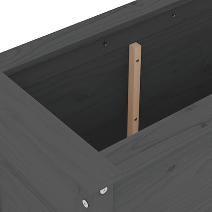 vidaXL Fioriera da Giardino Grigia 82,5x40x78cm Legno Massello di Pino