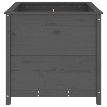 vidaXL Fioriera da Giardino Grigia 82,5x82,5x78cm Legno Massello Pino