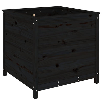 vidaXL Fioriera da Giardino Nera 82,5x82,5x78cm Legno Massello di Pino