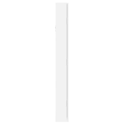 vidaXL Armadio Portagioie a Specchio con Luci LED a Parete Bianco