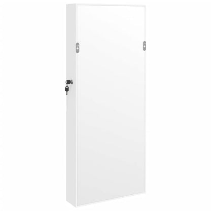vidaXL Armadio Portagioie a Specchio con Luci LED a Parete Bianco