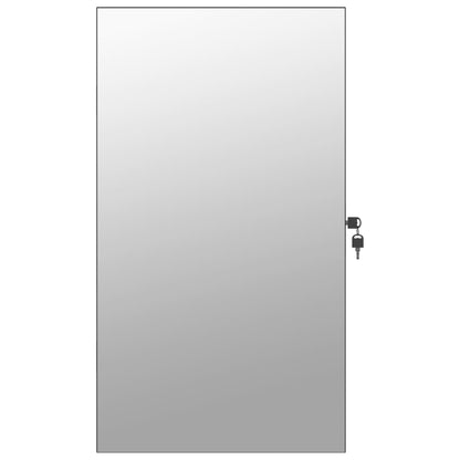 vidaXL Armadio Portagioie a Specchio con Luci LED a Parete Nero