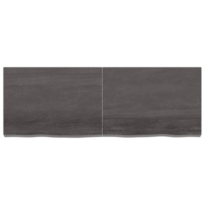 vidaXL Ripiano Marrone Scuro 140x50x(2-6) cm Massello Rovere Trattato