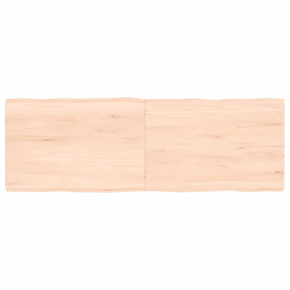 vidaXL Piano per Tavolo 120x40x(2-4) cm Rovere Non Trattato Bordi Vivi