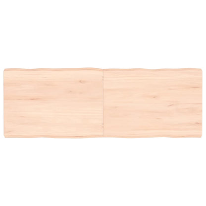 vidaXL Piano per Tavolo 140x50x(2-6) cm Rovere Non Trattato Bordi Vivi