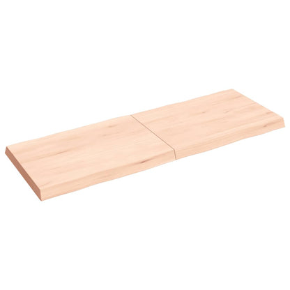vidaXL Piano per Tavolo 140x50x(2-6) cm Rovere Non Trattato Bordi Vivi