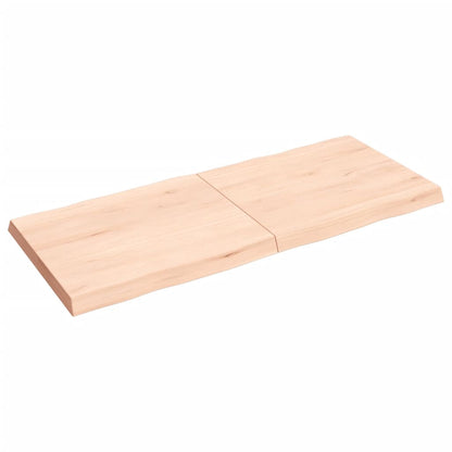 vidaXL Piano per Tavolo 140x60x(2-6) cm Rovere Non Trattato Bordi Vivi