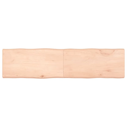 vidaXL Piano per Tavolo 160x40x(2-6) cm Rovere Non Trattato Bordi Vivi