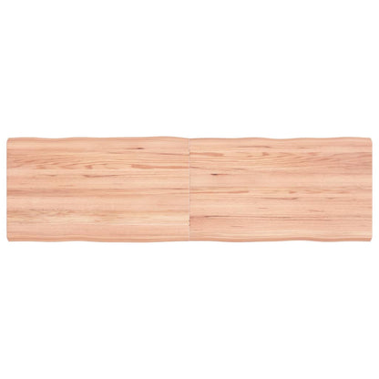 vidaXL Piano Tavolo Marrone Chiaro 140x40x(2-4) cm Rovere Non Trattato