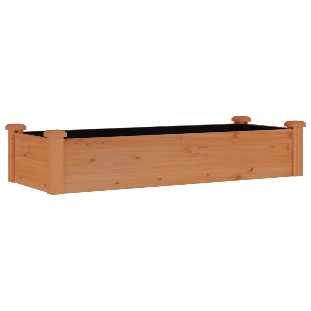 vidaXL Fioriera Giardino Fodera Marrone 120x45x25cm Massello Abete VIDAXL