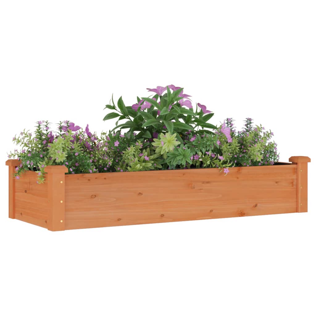 vidaXL Fioriera Giardino Fodera Marrone 120x45x25cm Massello Abete VIDAXL