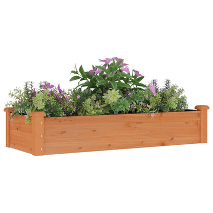 vidaXL Fioriera Giardino Fodera Marrone 120x45x25cm Massello Abete VIDAXL
