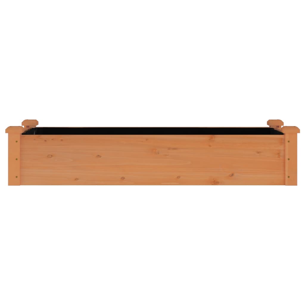 vidaXL Fioriera Giardino Fodera Marrone 120x45x25cm Massello Abete VIDAXL