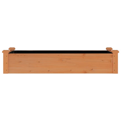 vidaXL Fioriera Giardino Fodera Marrone 120x45x25cm Massello Abete VIDAXL