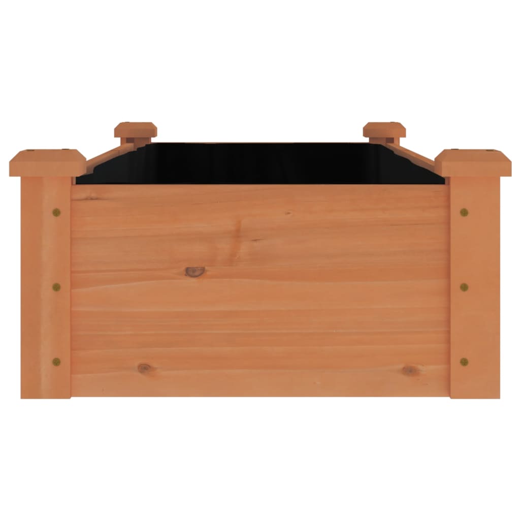 vidaXL Fioriera Giardino Fodera Marrone 120x45x25cm Massello Abete VIDAXL
