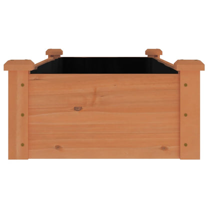 vidaXL Fioriera Giardino Fodera Marrone 120x45x25cm Massello Abete VIDAXL