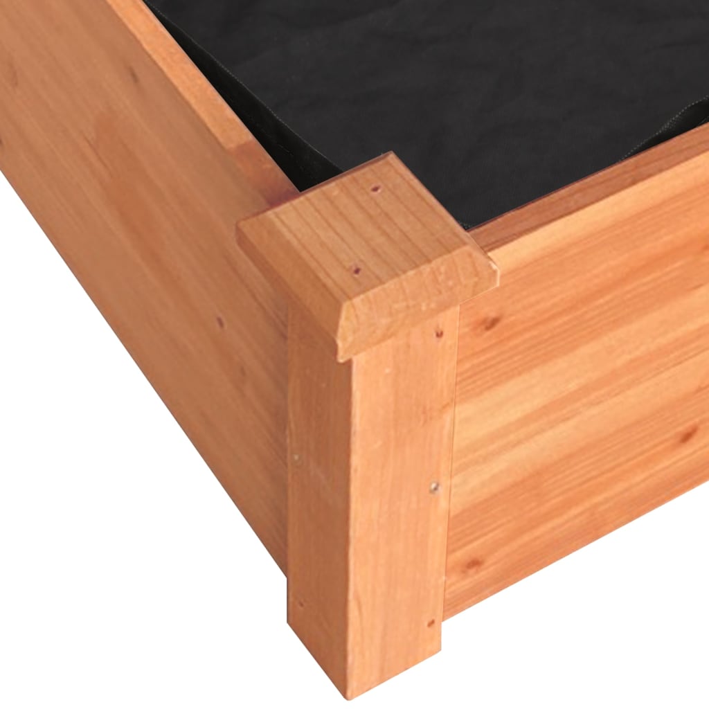 vidaXL Fioriera Giardino Fodera Marrone 120x45x25cm Massello Abete VIDAXL