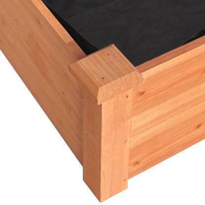 vidaXL Fioriera Giardino Fodera Marrone 120x45x25cm Massello Abete VIDAXL