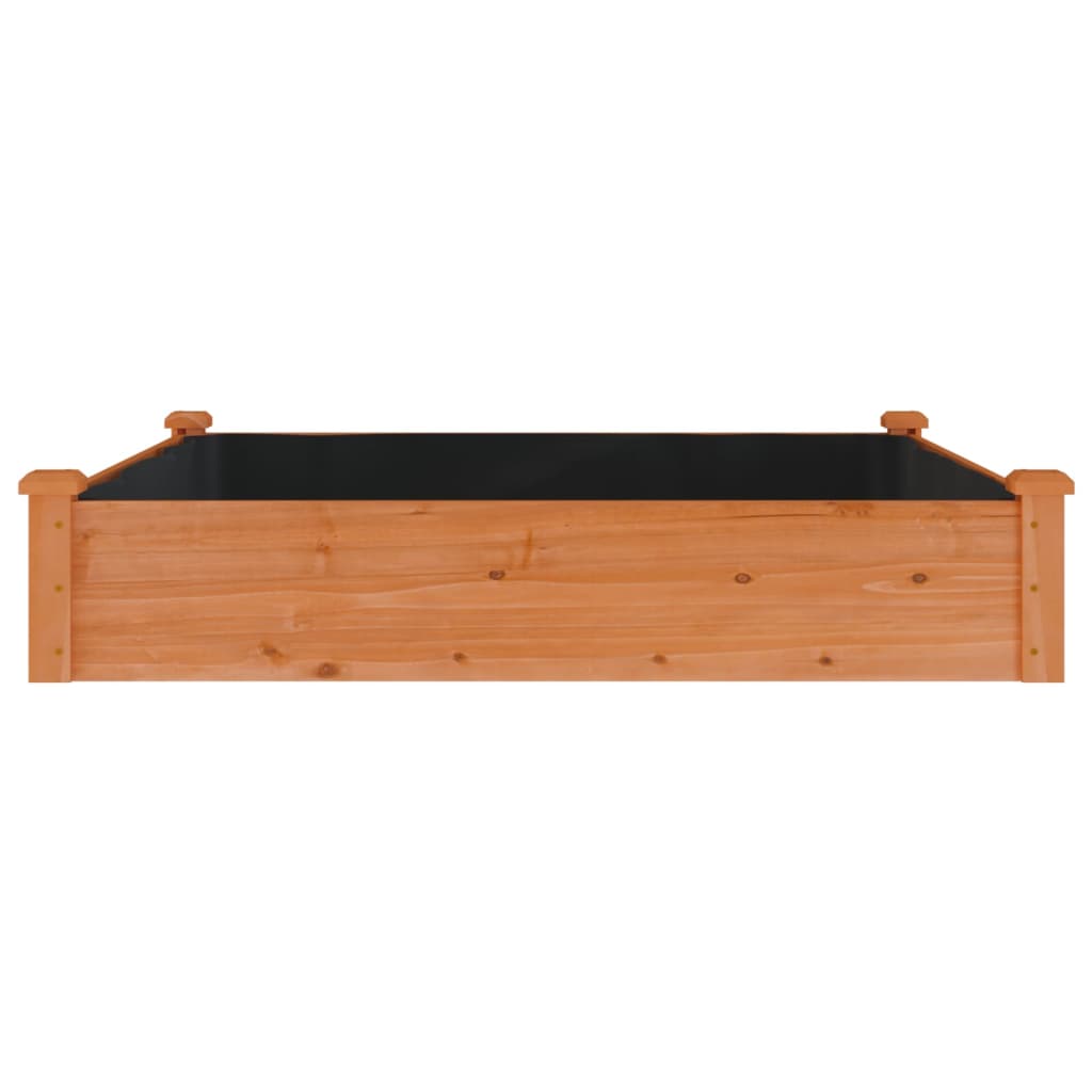 vidaXL Fioriera da Giardino Fodera Marrone 120x120x25cm Massello Abete VIDAXL