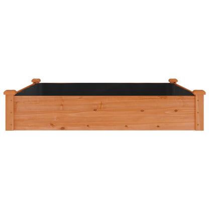 vidaXL Fioriera da Giardino Fodera Marrone 120x120x25cm Massello Abete VIDAXL