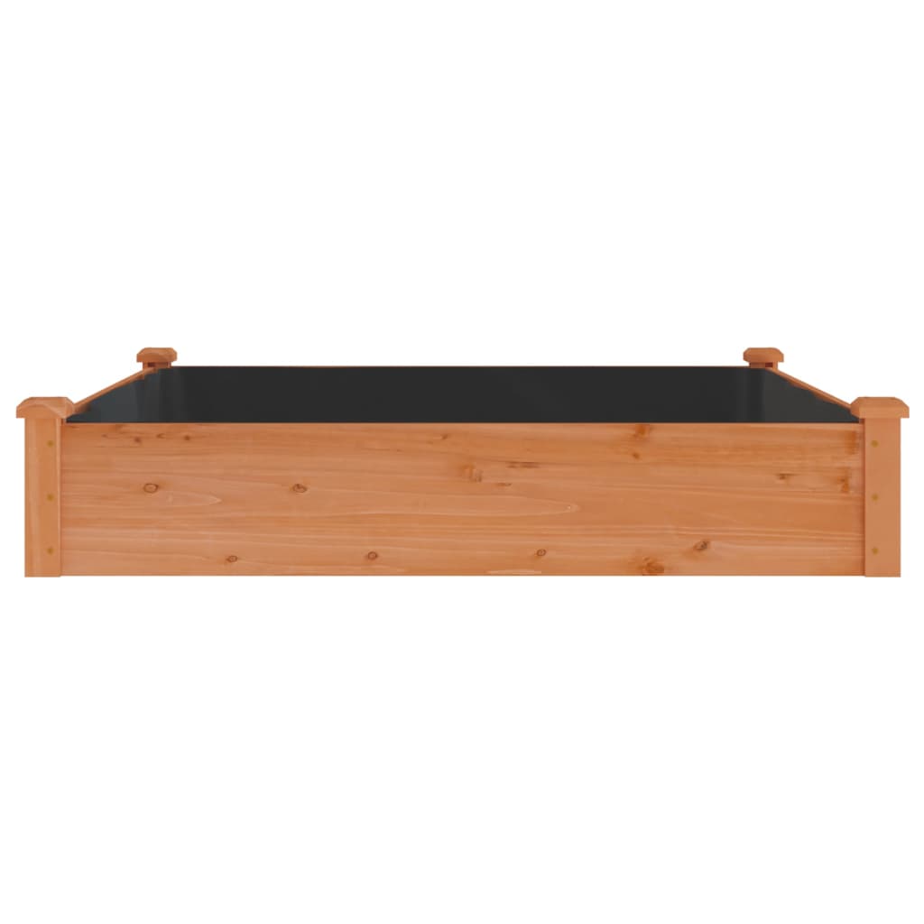 vidaXL Fioriera da Giardino Fodera Marrone 120x120x25cm Massello Abete VIDAXL