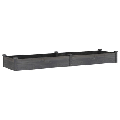 vidaXL Fioriera Giardino con Fodera Grigia 240x60x25 cm Massello Abete VIDAXL