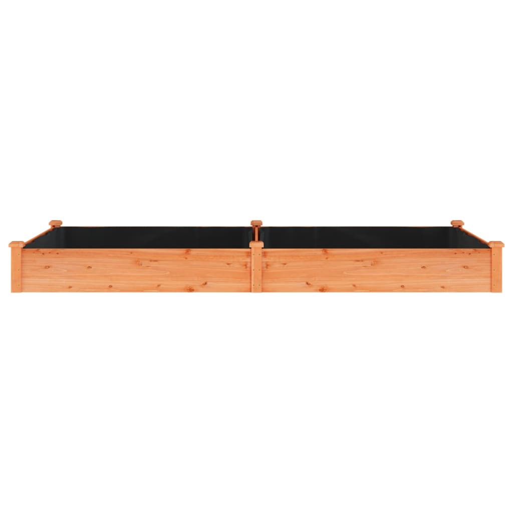 vidaXL Fioriera da Giardino Fodera Marrone 240x120x25cm Massello Abete VIDAXL