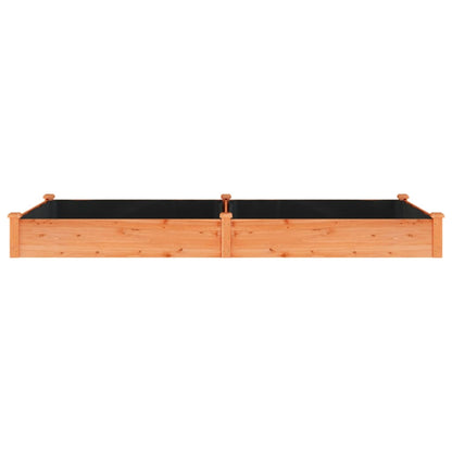 vidaXL Fioriera da Giardino Fodera Marrone 240x120x25cm Massello Abete VIDAXL