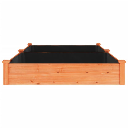 vidaXL Fioriera da Giardino Fodera Marrone 240x120x25cm Massello Abete VIDAXL