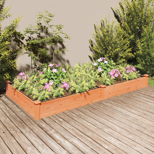 vidaXL Fioriera da Giardino Fodera Marrone 240x120x25cm Massello Abete VIDAXL