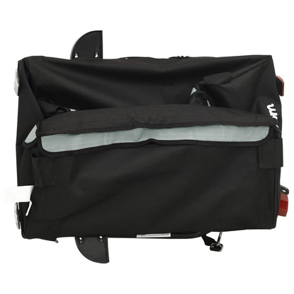 vidaXL Rimorchio da Bici Nero e Grigio 30 kg in Ferro