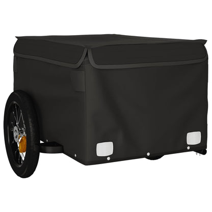vidaXL Rimorchio da Bici Nero 30 kg in Ferro