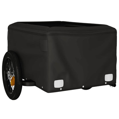 vidaXL Rimorchio da Bici Nero 30 kg in Ferro