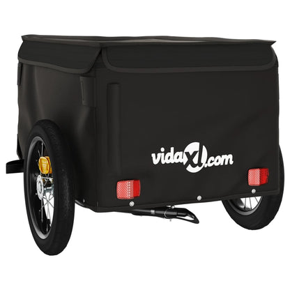 vidaXL Rimorchio da Bici Nero 30 kg in Ferro