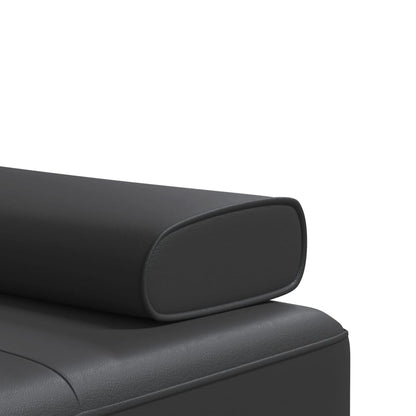 vidaXL Divano Letto a L Nero 255x140x70 cm in Similpelle
