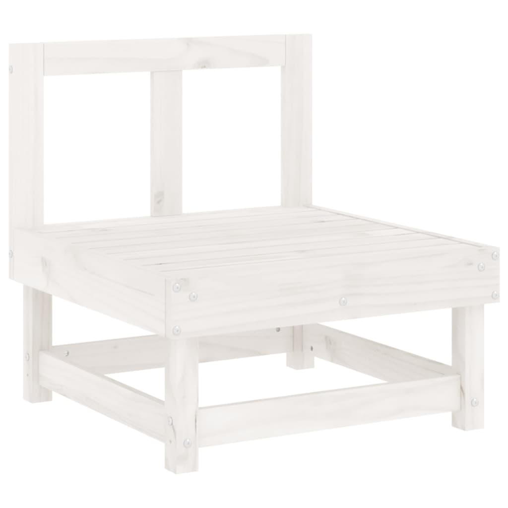 vidaXL Set Salotto da Giardino 7 pz Bianco in Legno Massello di Pino