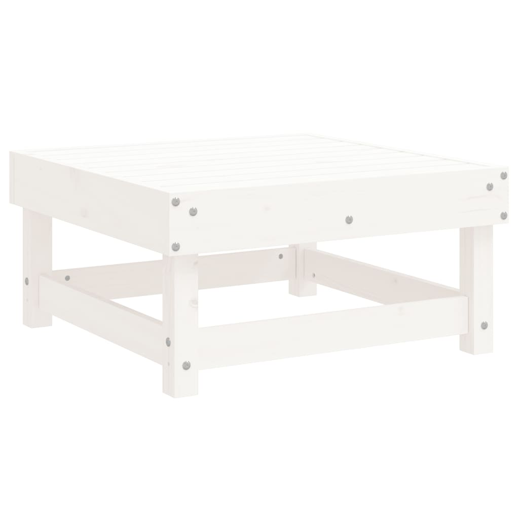 vidaXL Set Salotto da Giardino 7 pz Bianco in Legno Massello di Pino