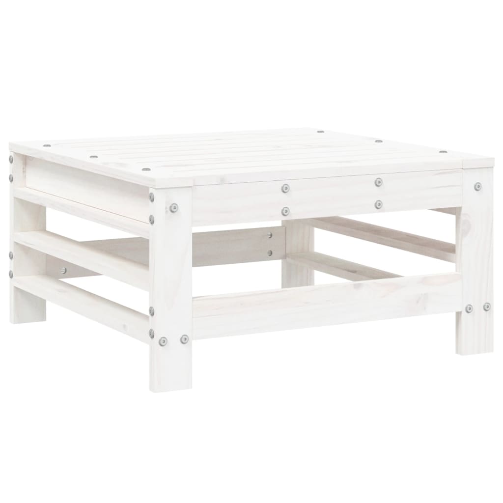 vidaXL Set Salotto da Giardino 7 pz Bianco in Legno Massello di Pino