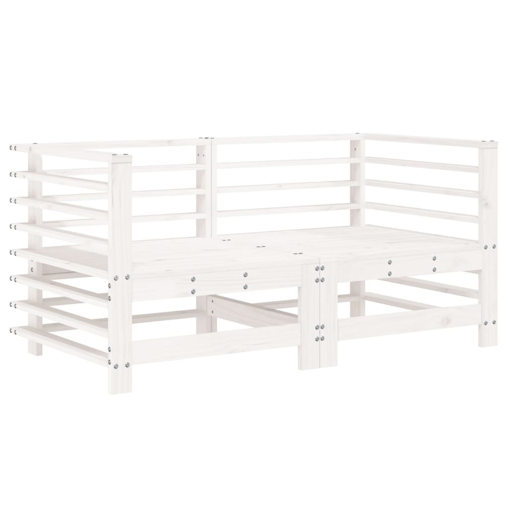 vidaXL Set Salotto da Giardino 7 pz Bianco in Legno Massello di Pino