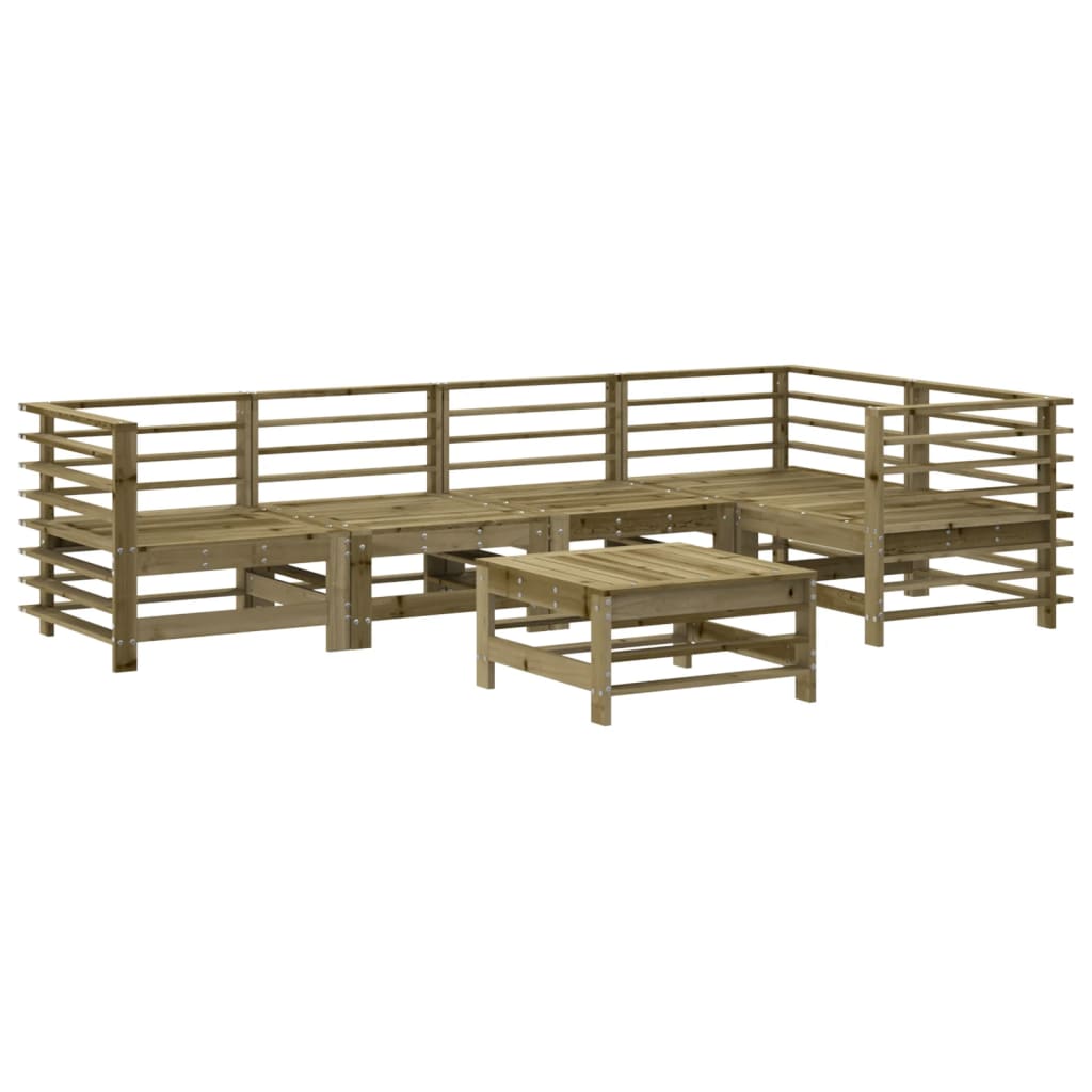 vidaXL Set Salotto da Giardino 6 pz in Legno Impregnato di Pino