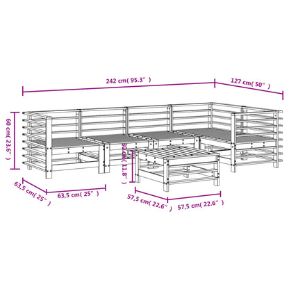 vidaXL Set Salotto da Giardino 6 pz in Legno Impregnato di Pino