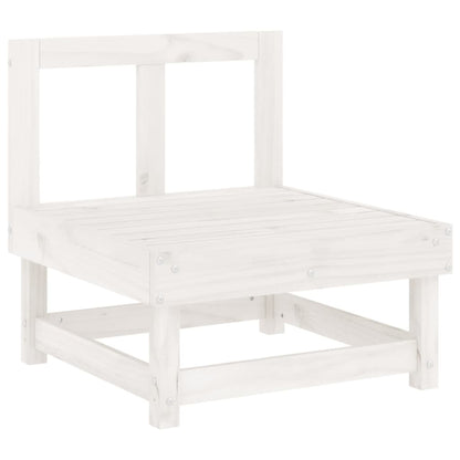 vidaXL Set Salotto da Giardino 7 pz Bianco in Legno Massello di Pino