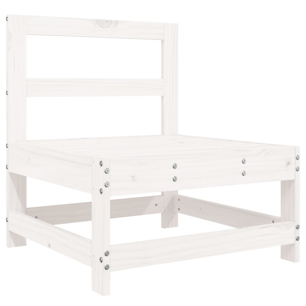 vidaXL Set Salotto da Giardino 5 pz Bianco in Legno Massello di Pino