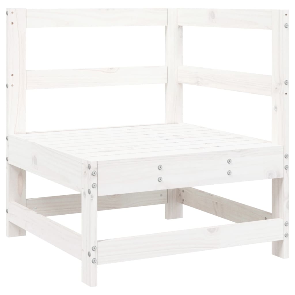 vidaXL Set Salotto da Giardino 5 pz Bianco in Legno Massello di Pino