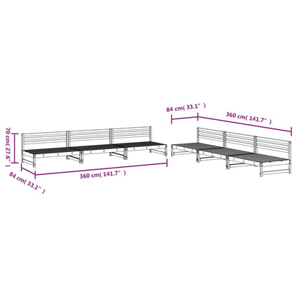 vidaXL Set Salotto da Giardino 6 pz in Legno Massello di Pino