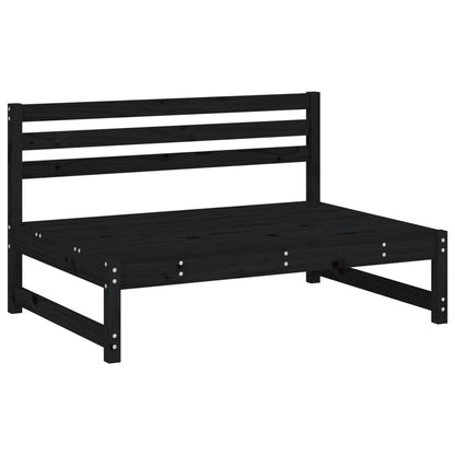 vidaXL Set Salotto da Giardino 6 pz Nero in Legno Massello di Pino