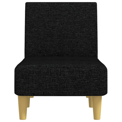 vidaXL Chaise Longue in Tessuto Nero